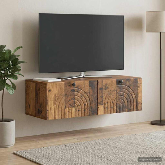 Mobile Porta TV da Muro Legno antico 99 x 41 x 30 cm