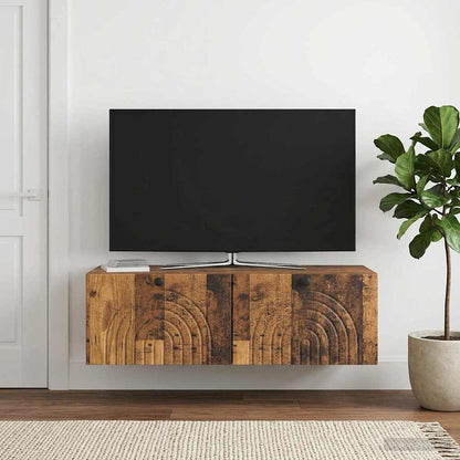 Mobile Porta TV da Muro Legno antico 99 x 41 x 30 cm