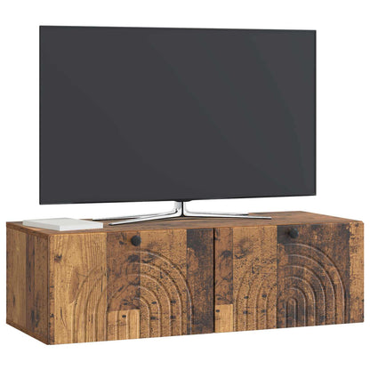 Mobile Porta TV da Muro Legno antico 99 x 41 x 30 cm