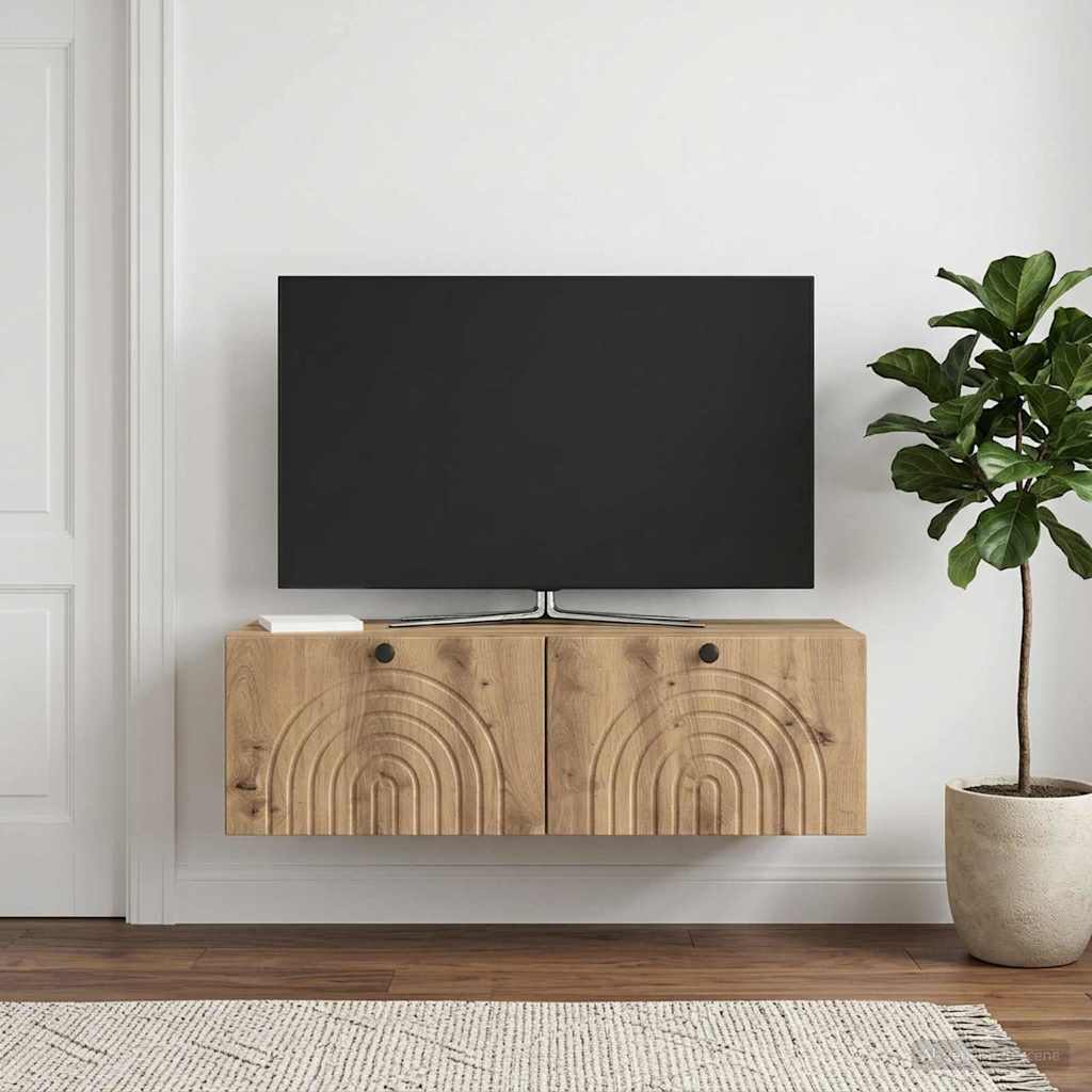 Mobile Porta TV da Muro Rovere Artigianale 99 x 41 x 30 cm