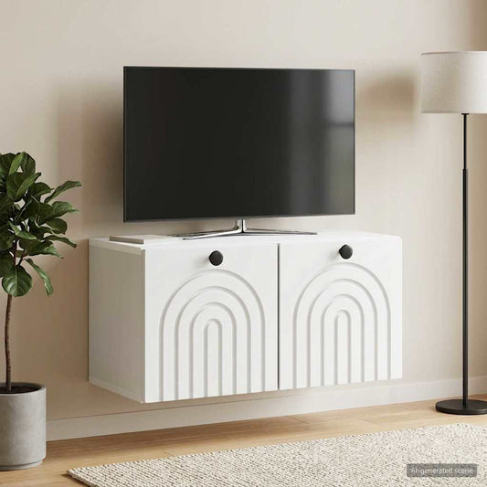 Mobile Porta TV da Muro Bianco 59,5 x 31 x 30 cm | homemem39