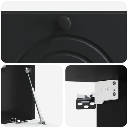 Mobile Porta TV da Muro Nero 59,5 x 31 x 30 cm