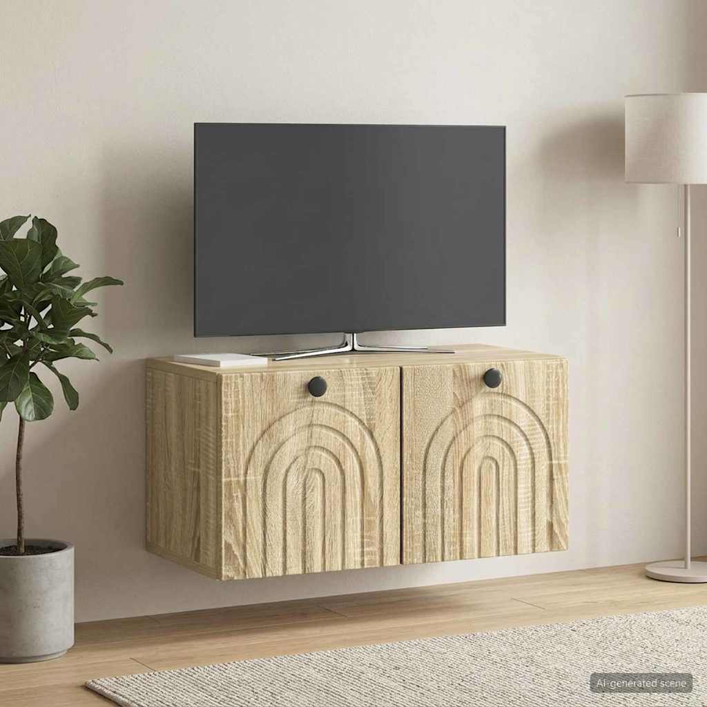 Mobile Porta TV da Muro Rovere Sonoma 59,5 x 31 x 30 cm