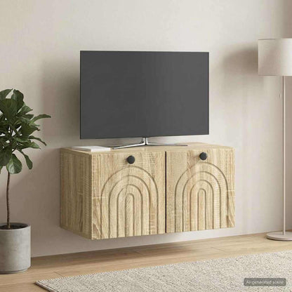 Mobile Porta TV da Muro Rovere Sonoma 59,5 x 31 x 30 cm