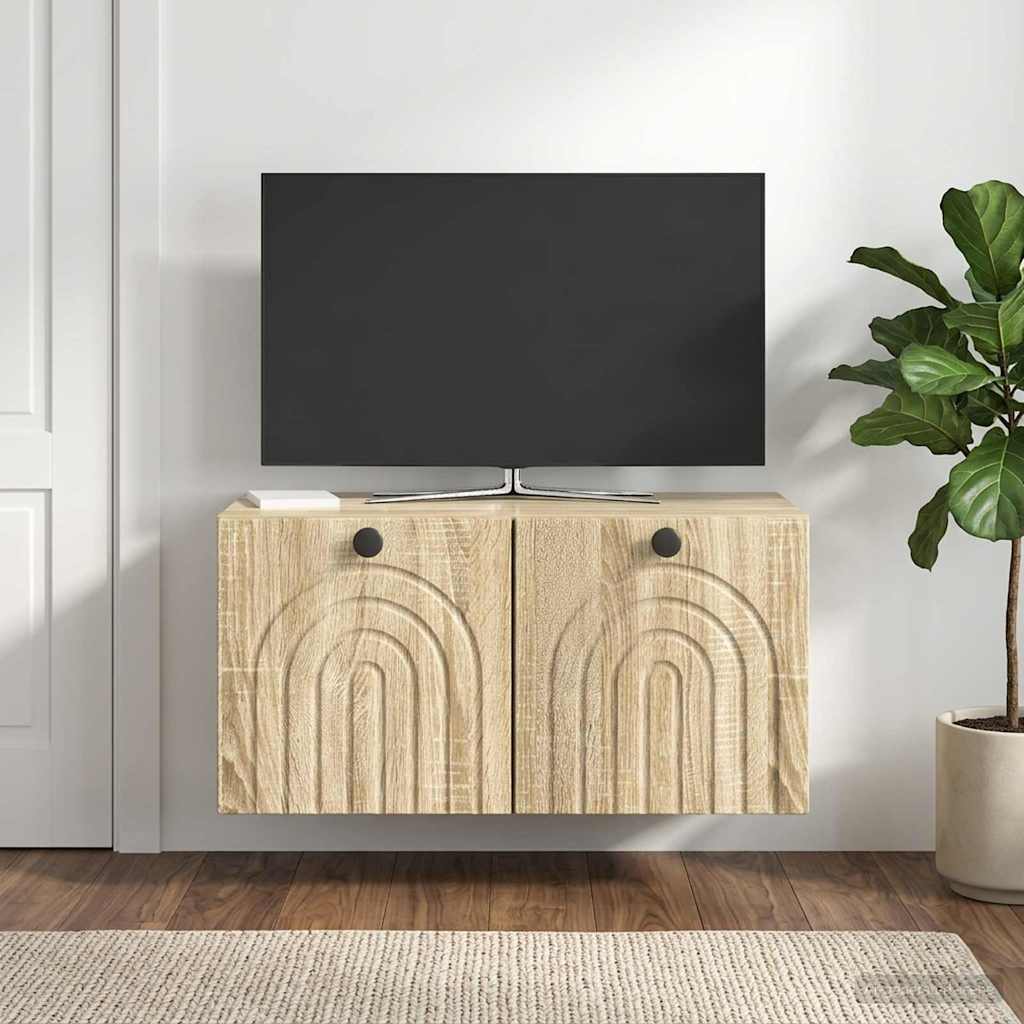 Mobile Porta TV da Muro Rovere Sonoma 59,5 x 31 x 30 cm