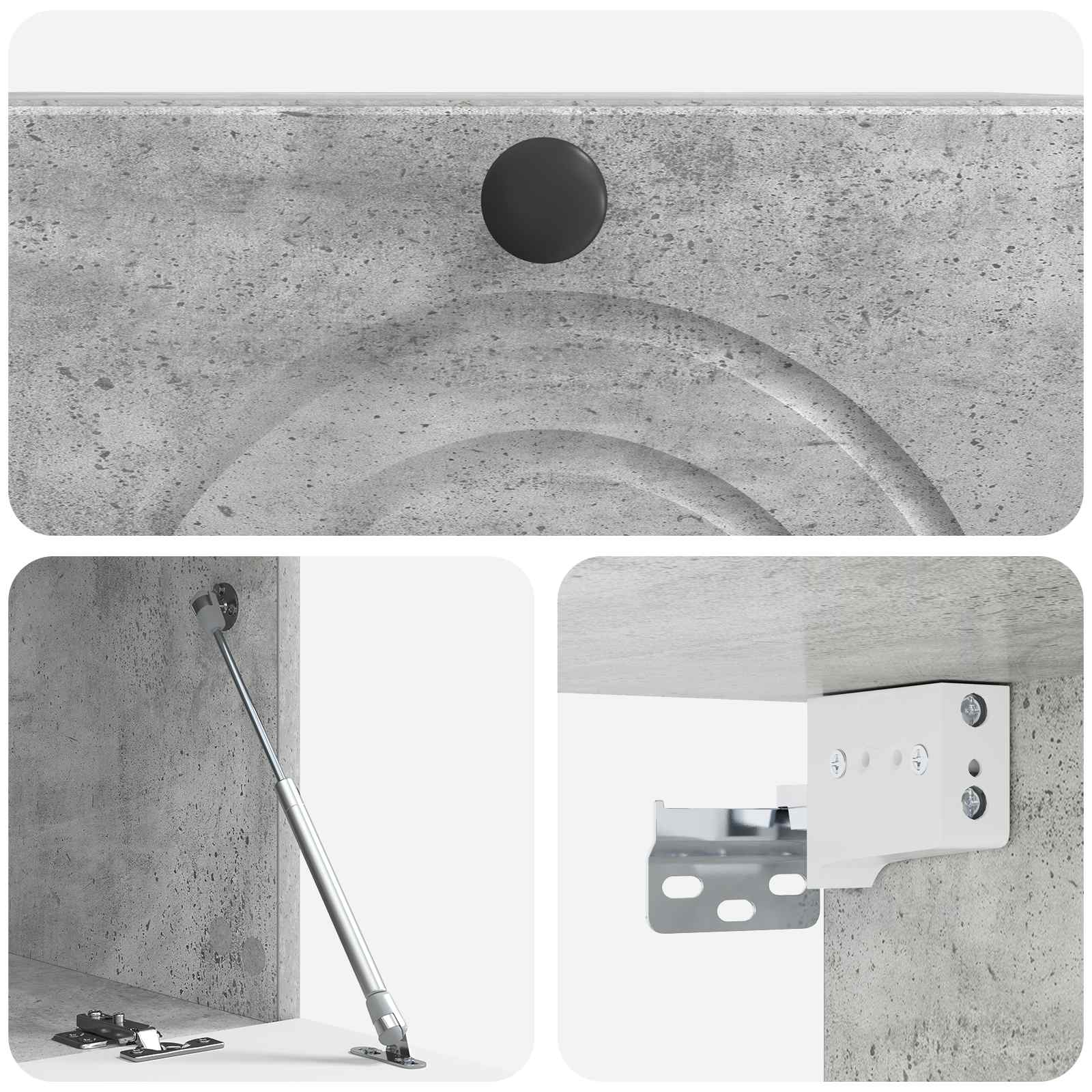 Mobile Porta TV da Muro Grigio Cemento 59,5 x 31 x 30 cm | homemem39