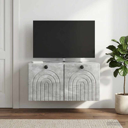 Mobile Porta TV da Muro Grigio Cemento 59,5 x 31 x 30 cm
