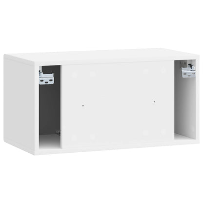 Mobile Porta TV da Muro Bianco Lucido 59,5 x 31 x 30 cm