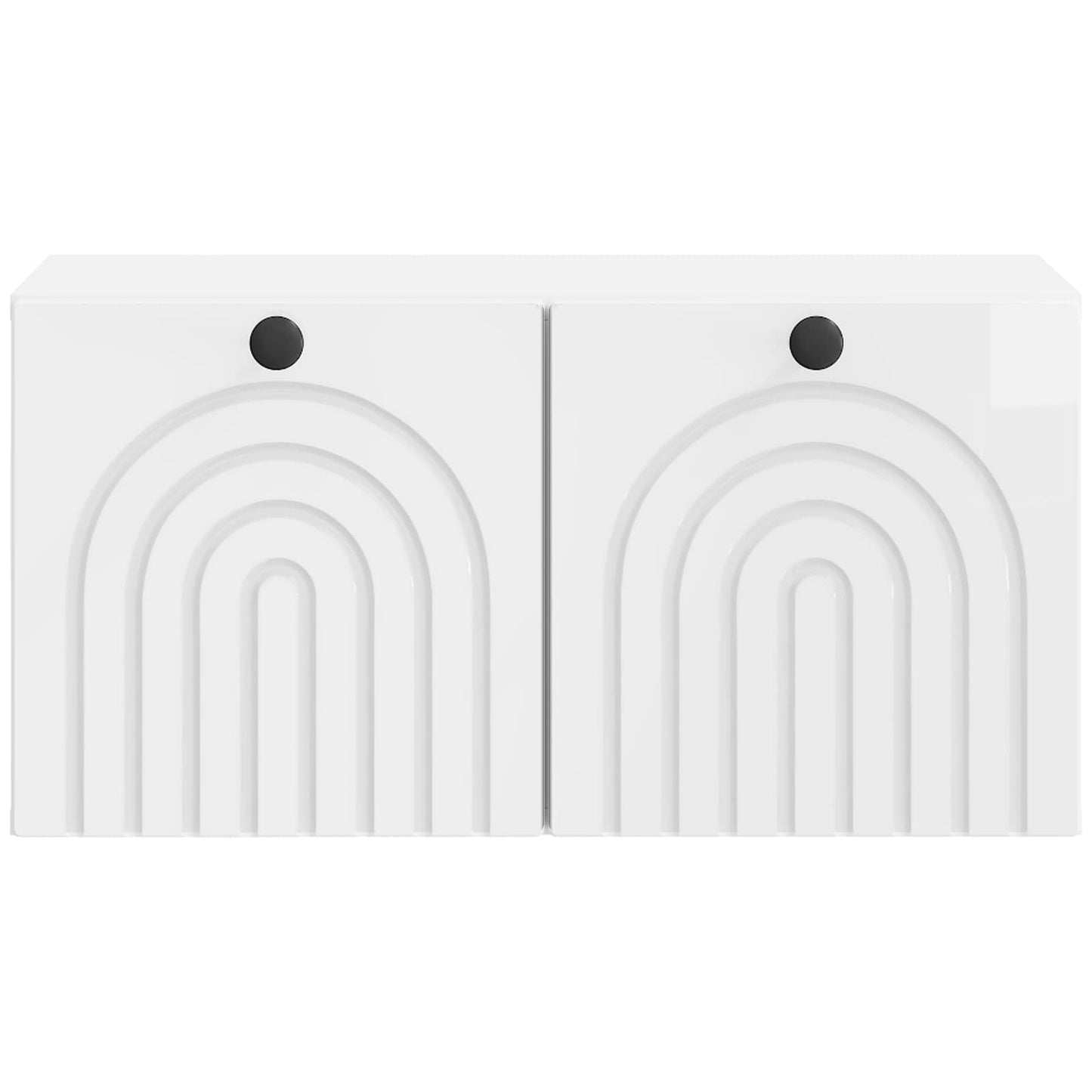 Mobile Porta TV da Muro Bianco Lucido 59,5 x 31 x 30 cm