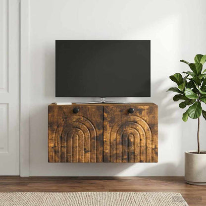 Mobile Porta TV da Muro Rovere Fumo 59,5 x 31 x 30 cm