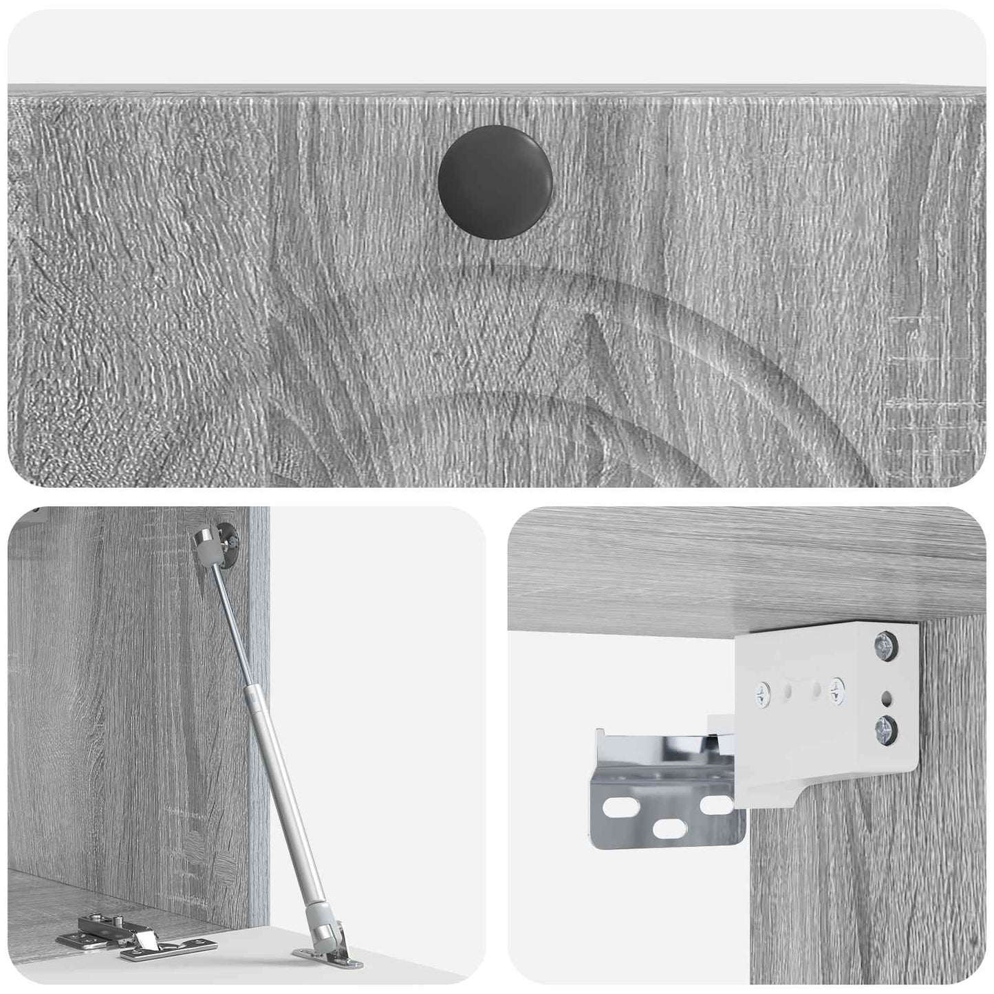 Mobile Porta TV da Muro Grigio Sonoma 59,5 x 31 x 30 cm
