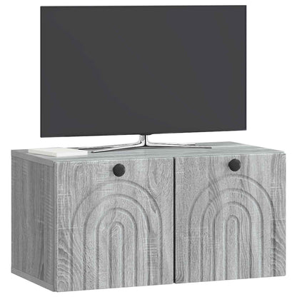 Mobile Porta TV da Muro Grigio Sonoma 59,5 x 31 x 30 cm