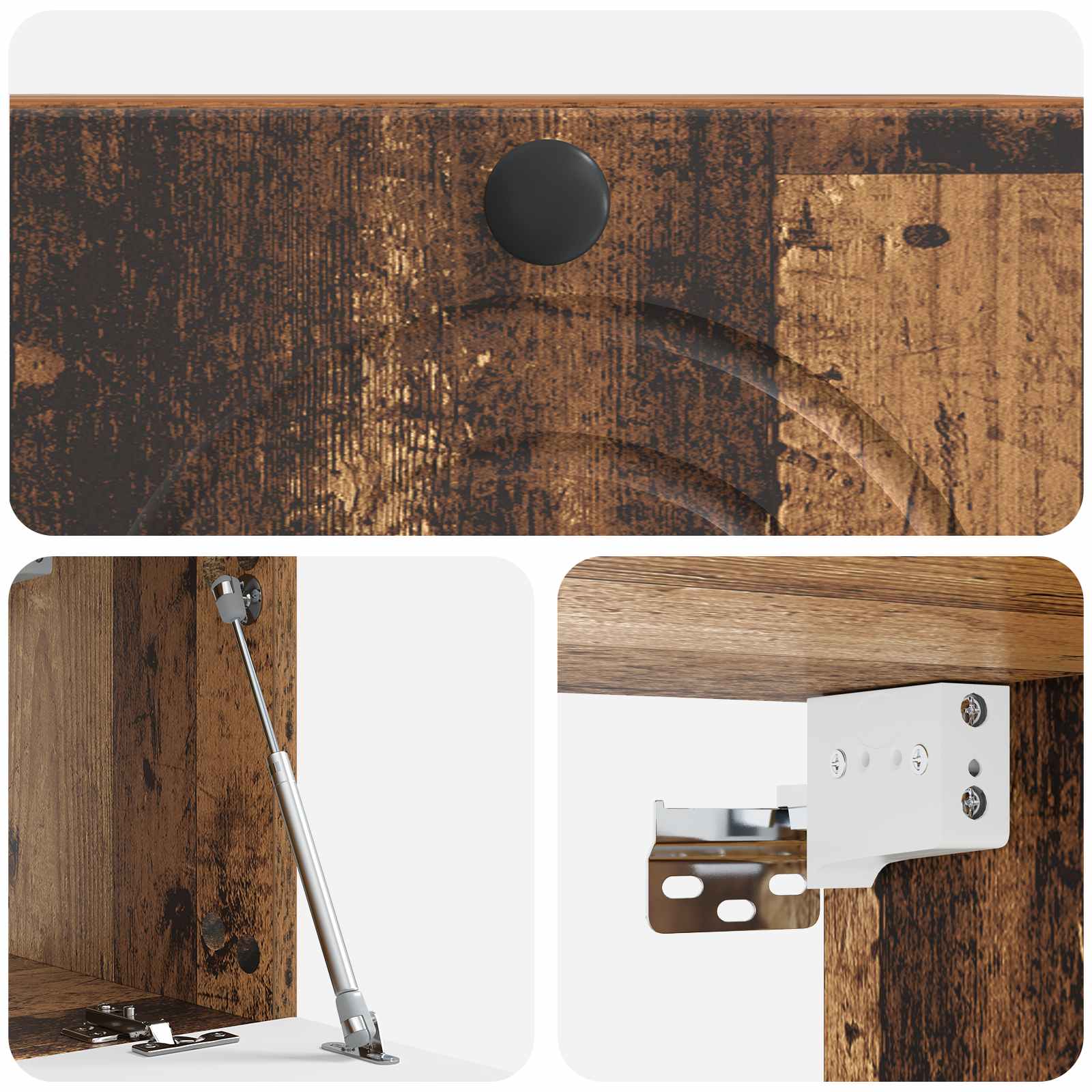 Mobile Porta TV da Muro Legno antico 59,5 x 31 x 30 cm | homemem39