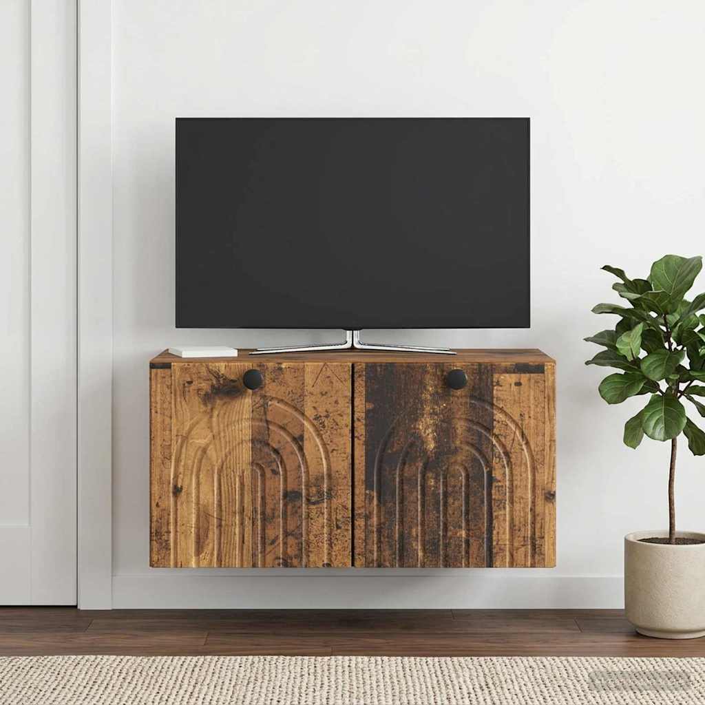 Mobile Porta TV da Muro Legno antico 59,5 x 31 x 30 cm
