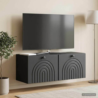 Mobile Porta TV da Muro Nero 78,5 x 31 x 30 cm
