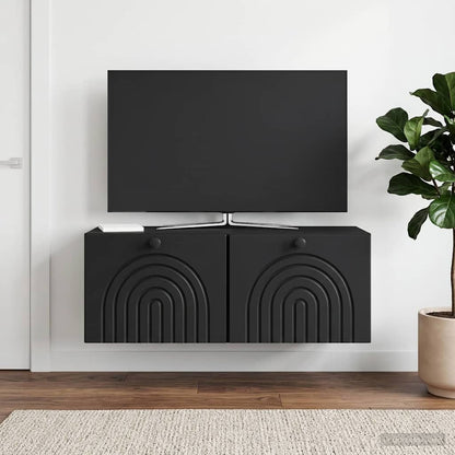 Mobile Porta TV da Muro Nero 78,5 x 31 x 30 cm