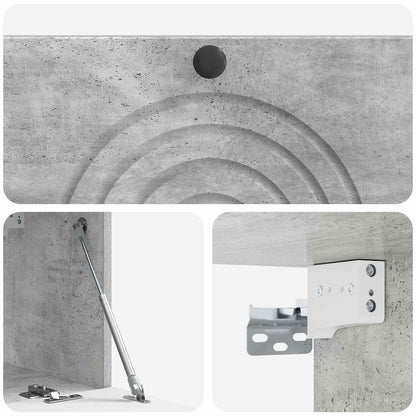 Mobile Porta TV da Muro Grigio Cemento 78,5 x 31 x 30 cm