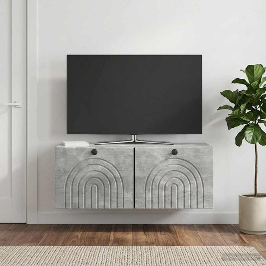 Mobile Porta TV da Muro Grigio Cemento 78,5 x 31 x 30 cm