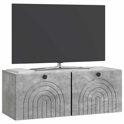 Mobile Porta TV da Muro Grigio Cemento 78,5 x 31 x 30 cm