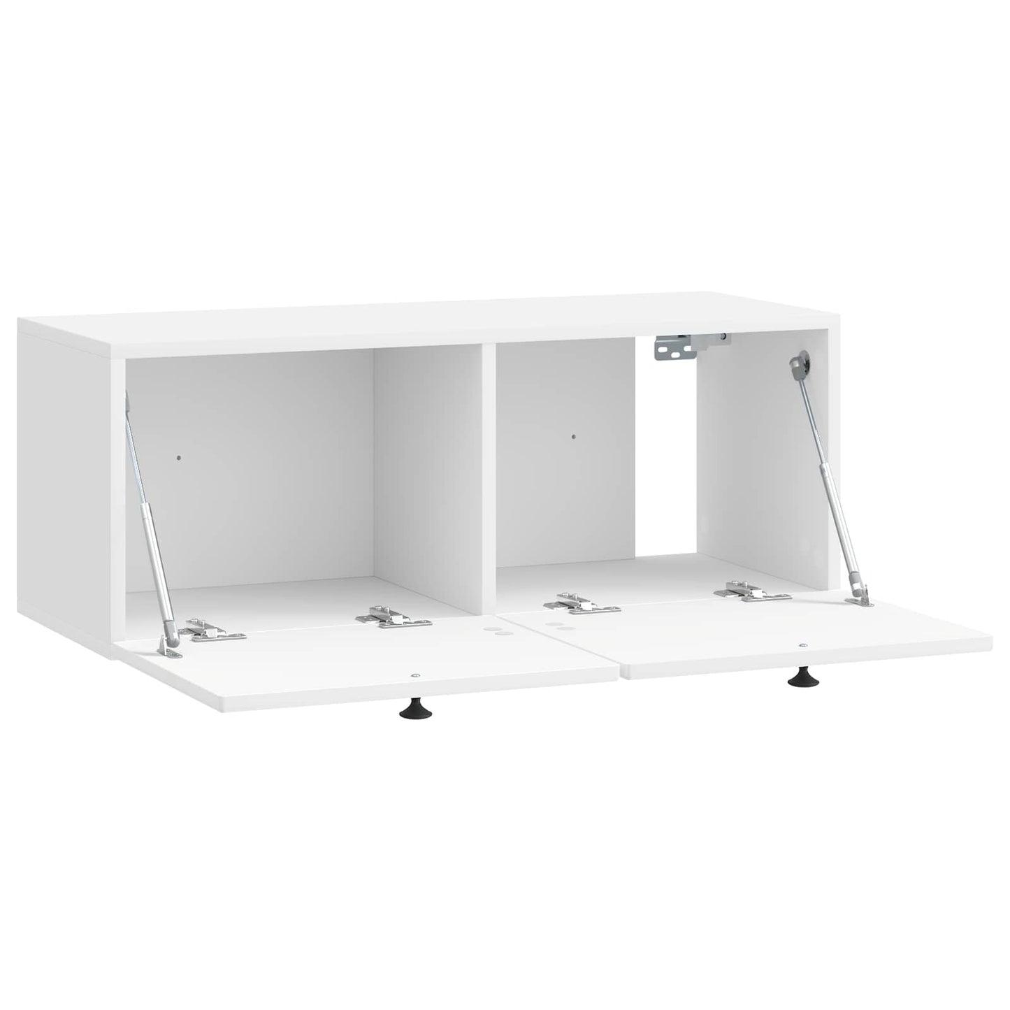 Mobile Porta TV da Muro Bianco Lucido 78,5 x 31 x 30 cm