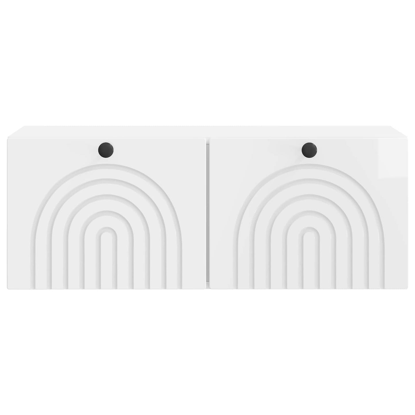 Mobile Porta TV da Muro Bianco Lucido 78,5 x 31 x 30 cm
