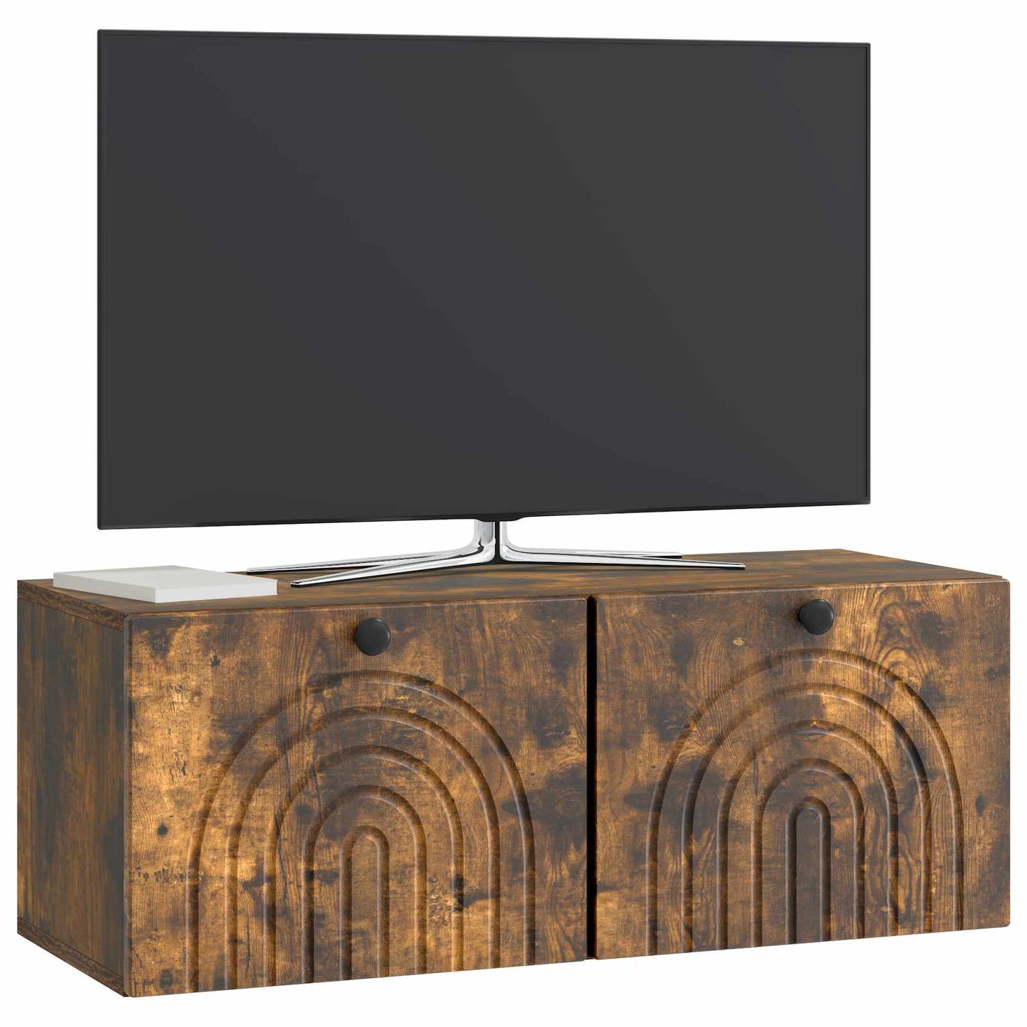 Mobile Porta TV da Muro Rovere Fumo 78,5 x 31 x 30 cm