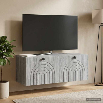 Mobile Porta TV da Muro Grigio Sonoma 78,5 x 31 x 30 cm
