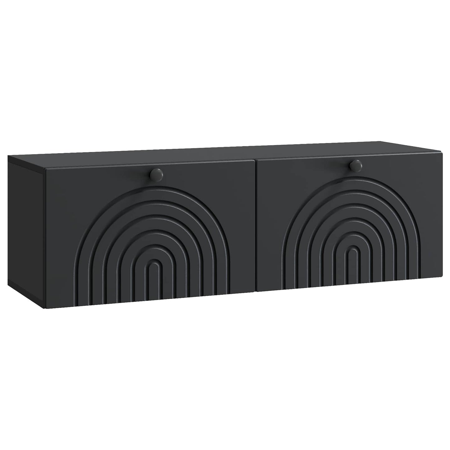 Mobile Porta TV da Muro Montaggio a parete Nero 98 x 31 x 30 cm