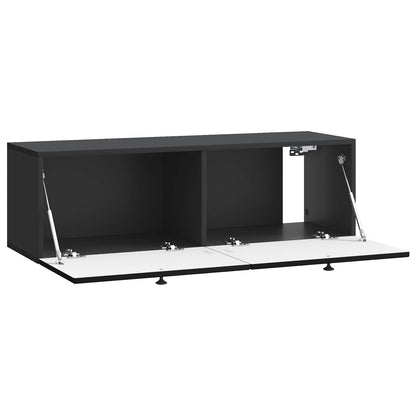 Mobile Porta TV da Muro Montaggio a parete Nero 98 x 31 x 30 cm