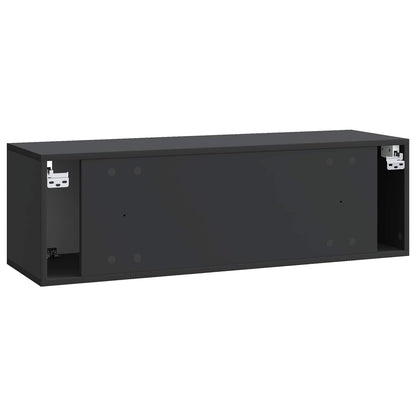 Mobile Porta TV da Muro Montaggio a parete Nero 98 x 31 x 30 cm