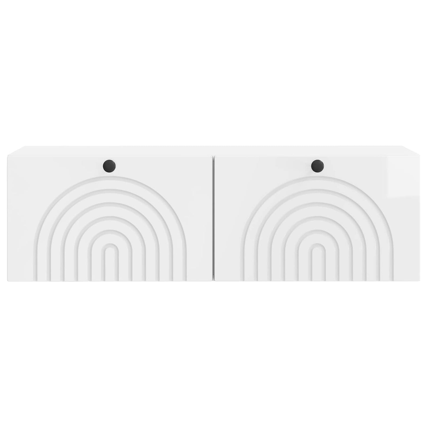 Mobile Porta TV da Muro Bianco Lucido 98 x 31 x 30 cm | homemem39
