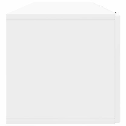 Mobile Porta TV da Muro Bianco Lucido 98 x 31 x 30 cm | homemem39