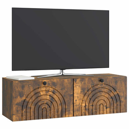 Mobile Porta TV da Muro Rovere Fumo 98 x 31 x 30 cm