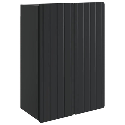 Mobiletto a muro Nero 66 x 34,5 x 92 cm Legno ingegnerizzato | homemem39