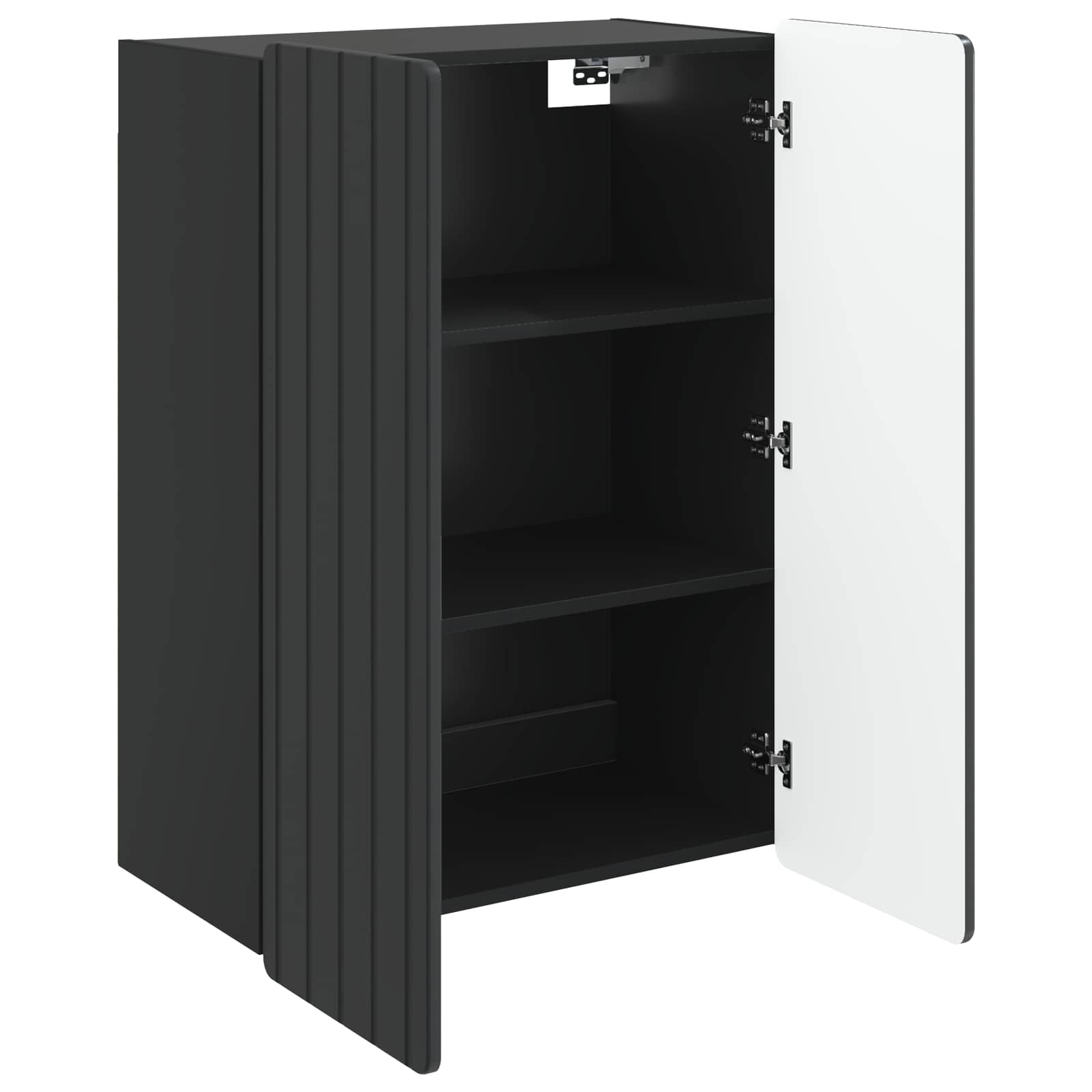 Mobiletto a muro Nero 66 x 34,5 x 92 cm Legno ingegnerizzato | homemem39