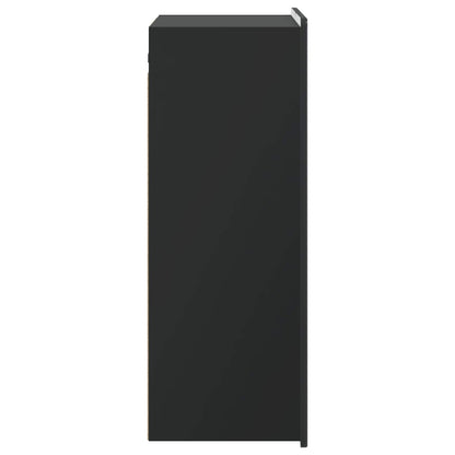 Mobiletto a muro Nero 66 x 34,5 x 92 cm Legno ingegnerizzato | homemem39