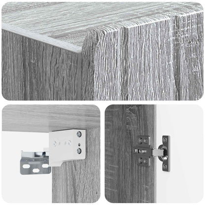 Mobiletto a muro Sonoma grigio 66 x 34,5 x 92 cm | homemem39
