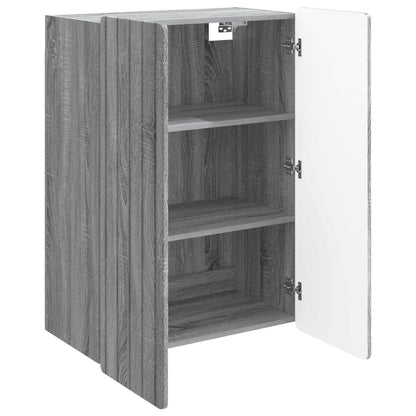 Mobiletto a muro Sonoma grigio 66 x 34,5 x 92 cm