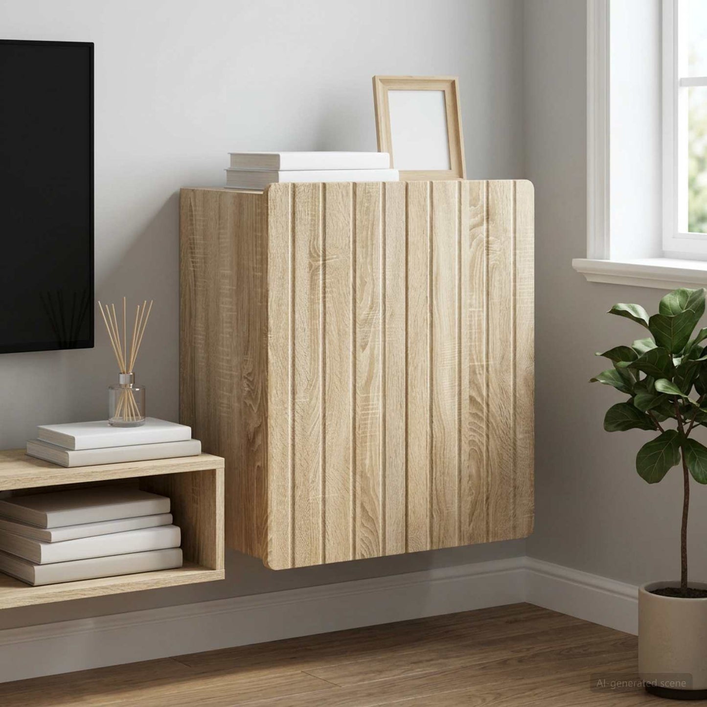 Mobiletto a muro Rovere Sonoma 59 x 31 x 64 cm | homemem39