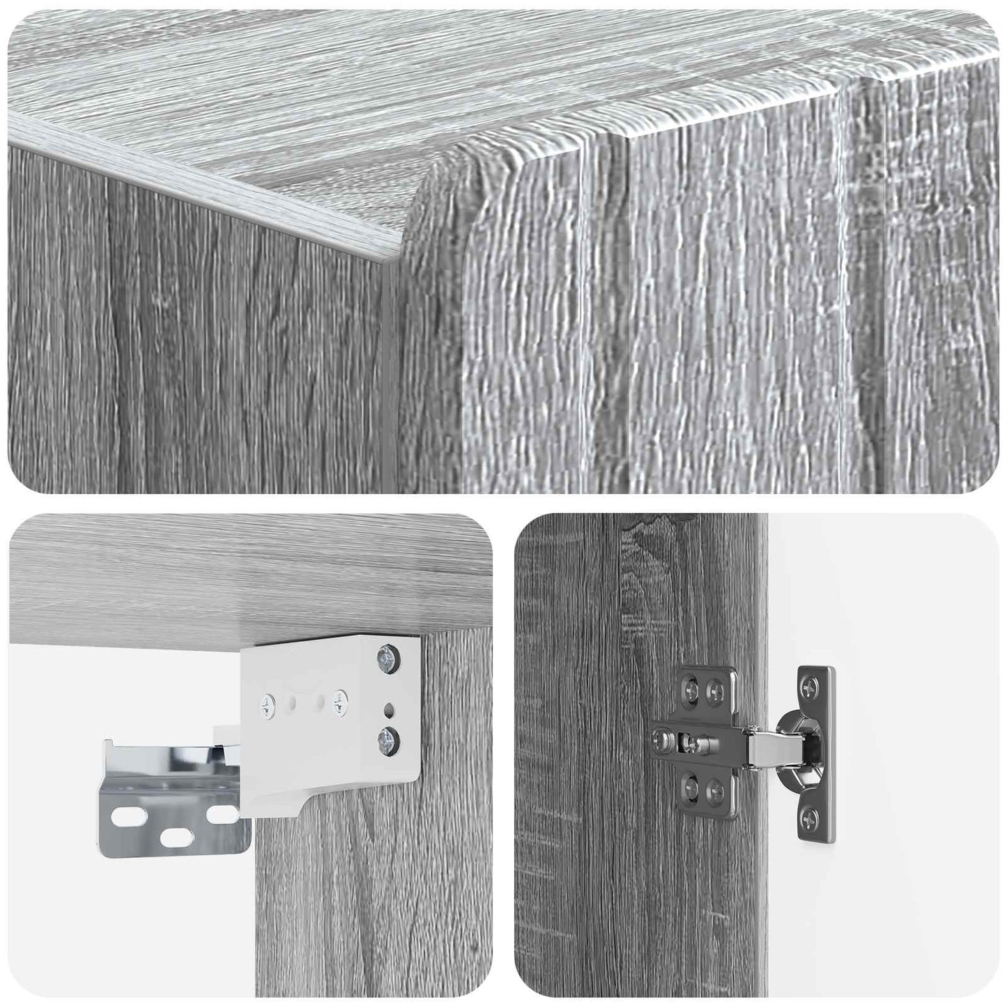 Mobiletto a muro Sonoma grigio 59 x 31 x 64 cm | homemem39
