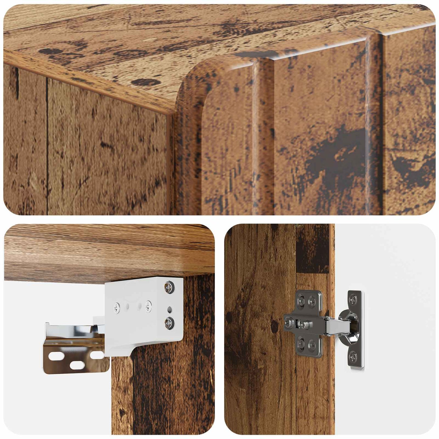 Mobiletto a muro Legno antico 59 x 31 x 64 cm | homemem39