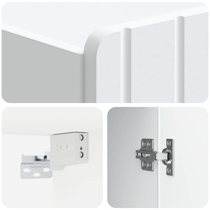 Mobiletto a muro Bianco 33 x 34,5 x 94 cm Legno ingegnerizzato | homemem39