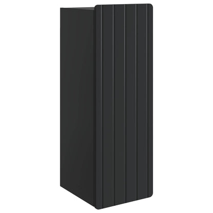 Mobiletto a muro Nero 33 x 34,5 x 94 cm Legno ingegnerizzato | homemem39