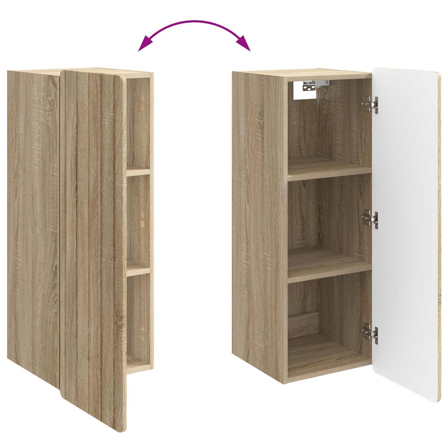 Mobiletto a muro Rovere Sonoma 33 x 34,5 x 94 cm | homemem39