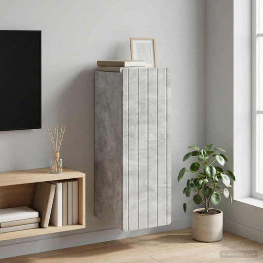 Mobiletto a muro Grigio Cemento 33 x 34,5 x 94 cm
