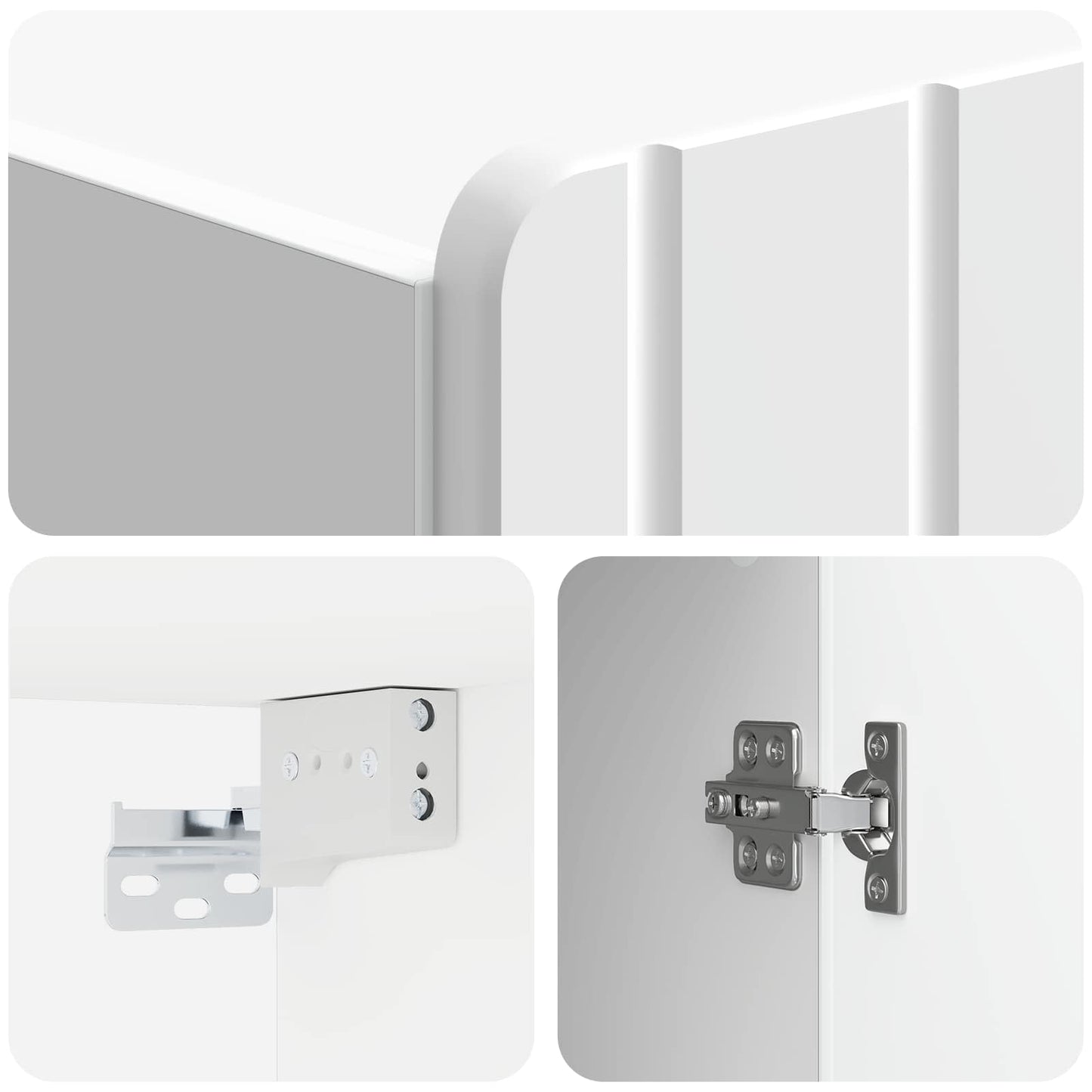 Mobiletto a muro Bianco Lucido 33 x 34,5 x 94 cm | homemem39