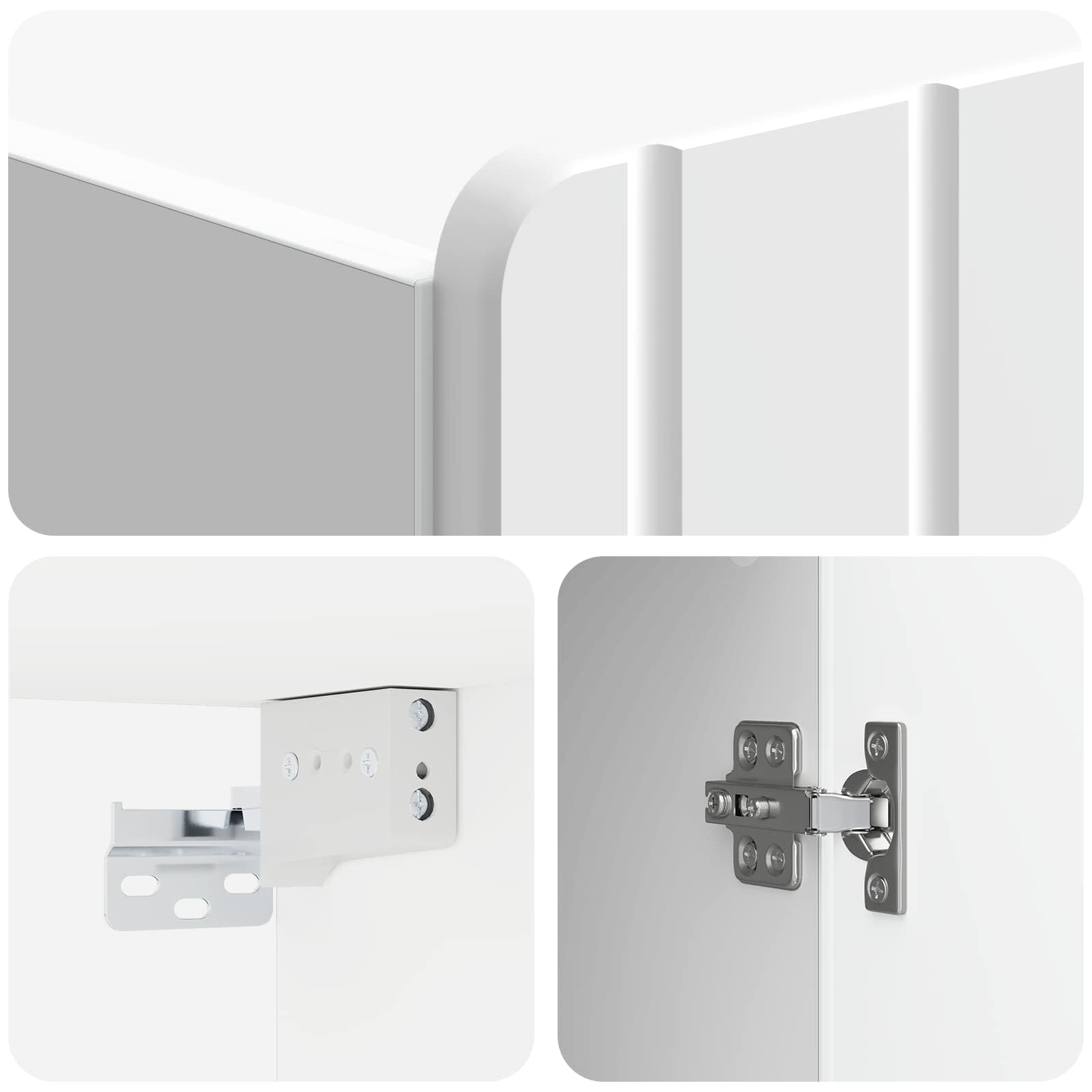 Mobiletto a muro Bianco Lucido 33 x 34,5 x 94 cm | homemem39
