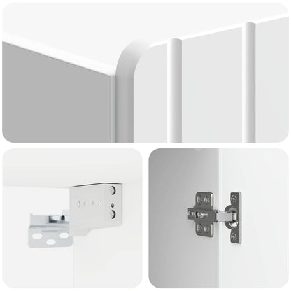 Mobiletto a muro Bianco Lucido 33 x 34,5 x 94 cm | homemem39