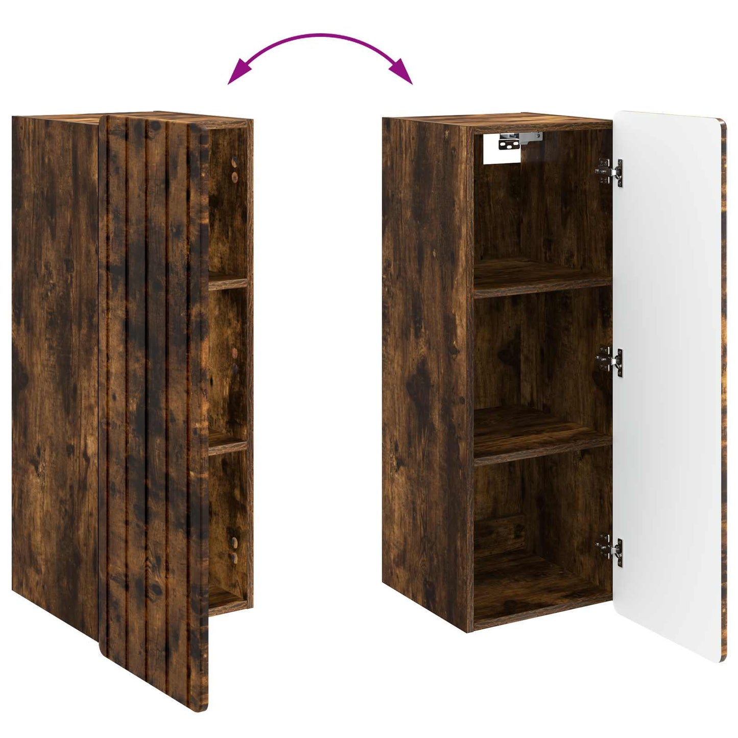 Mobiletto a muro Rovere Fumo 33 x 34,5 x 94 cm | homemem39