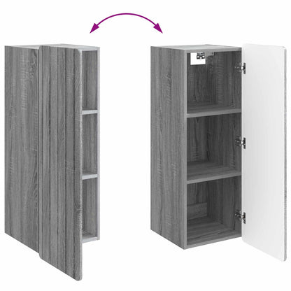 Mobiletto a muro Sonoma grigio 33 x 34,5 x 94 cm | homemem39